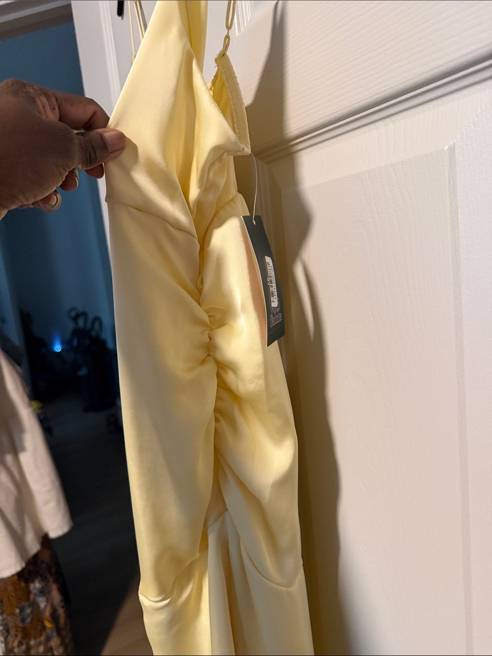 wild fable Pale Yellow Ruffle Slip Midi Dress, (SOLD) - Picture 5 of 7